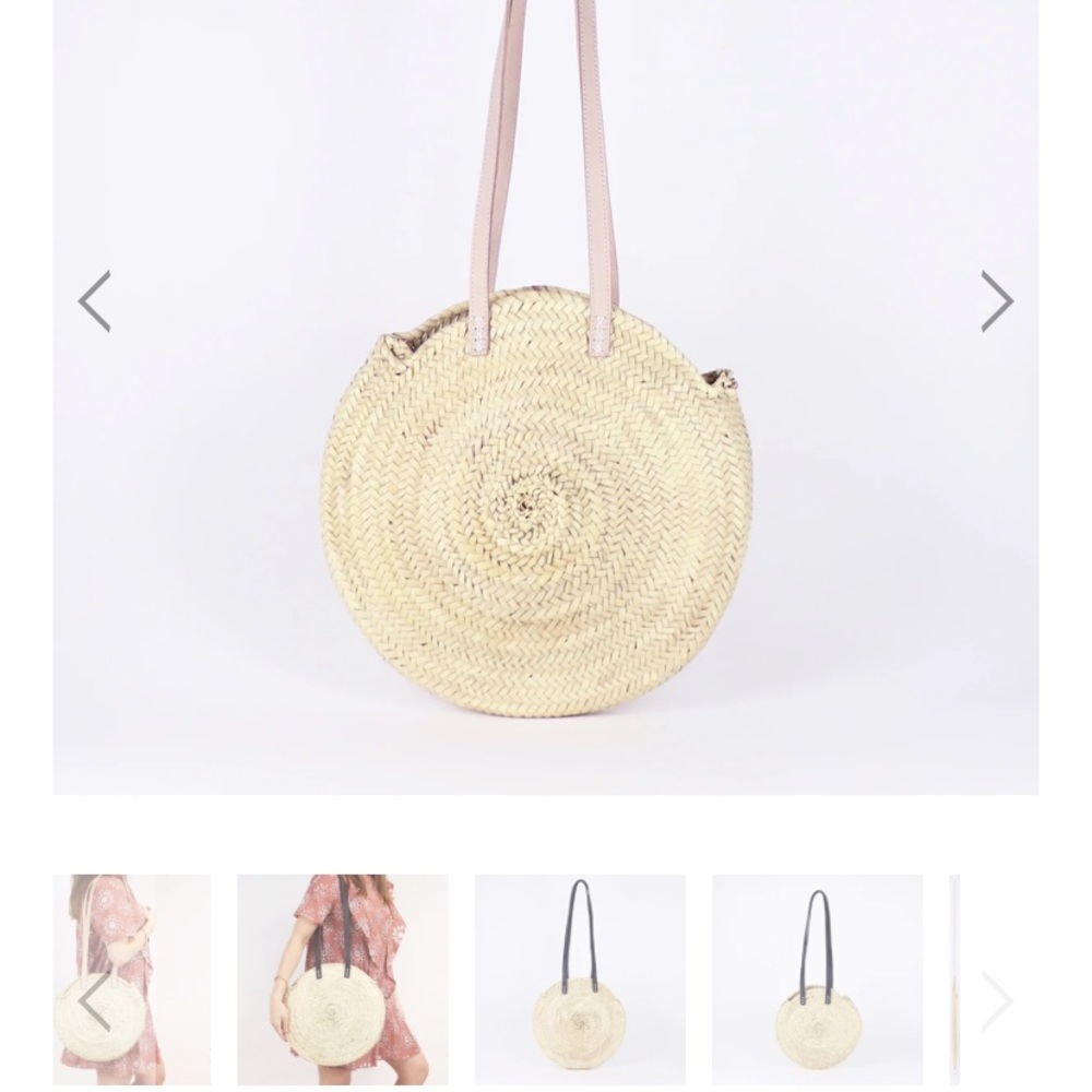 Handwoven Tulum Round Straw Bag